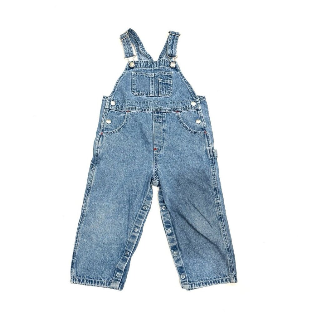 3/$30 📦 Vintage 1999 Size 3T - 4T Classic Baby Gap Overalls Carpenter Blue Denim
